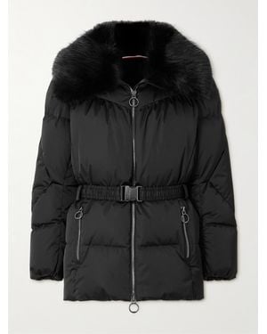 Fusalp Vela Faux Fur-Trimmed Belted Quilted Down Ski Jacket - Black