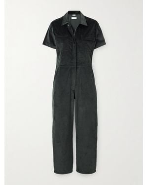 Rivet Utility Worker Cotton-Blend Corduroy Jumpsuit - Black