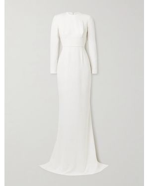 Stella McCartney Open-Back Crepe Gown - White