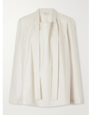 Lemaire Ascot Cotton And Silk-Blend Shirt - White