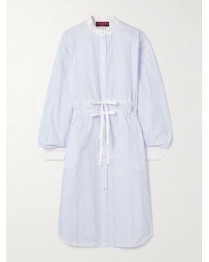 Gucci Striped Cotton-Poplin Midi Shirt Dress - White