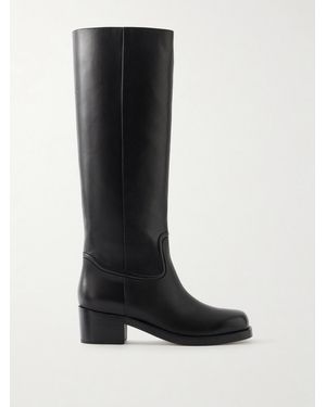 Gabriela Hearst Marion 35 Leather Knee Boot - Black