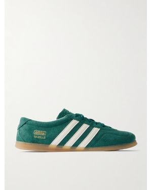 adidas Originals Gazelle Lo Pro Sneakers Aus Veloursleder Mit Lederbesätzen - Grün