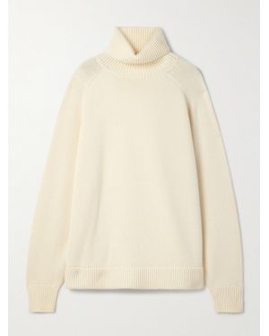 Tibi Oversized Cashmere Turtleneck Jumper - Natural