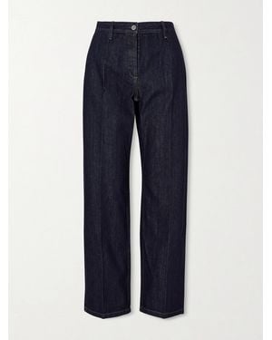 Jil Sander Jean Droit Taille Mi-Haute - Bleu