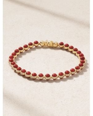 L'Atelier Nawbar The Atom 18-Karat, Diamond And Enamel Tennis Bracelet - Pink