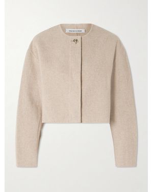 Veronica Beard Philips Cropped Wool-Blend Jacket - Natural