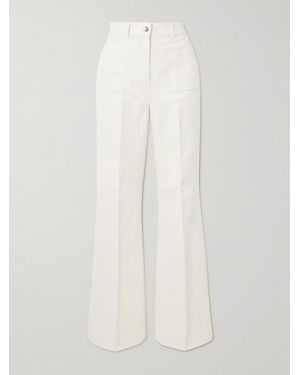 Loro Piana Linen And Cotton-Blend Straight-Leg Trousers - White