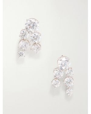 Completedworks Infinite Void Rhodium-Plated Recycled Sterling Zirconia Earrings - White