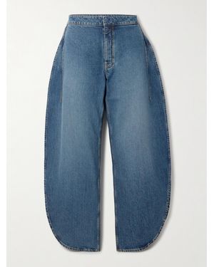 Alaïa High-Rise Barrel-Leg Jeans - Blue