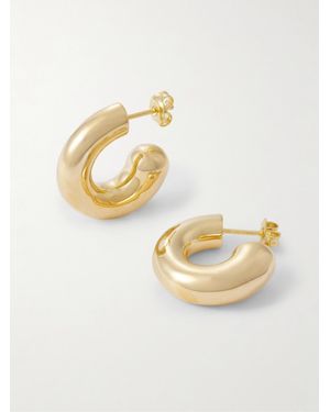 LIE STUDIO The Rose-Plated Hoop Earrings - Metallic