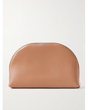The Row Sylvia Leather Clutch - Natural