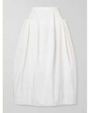 Tibi Lantern Paneled Shell Skirt - White