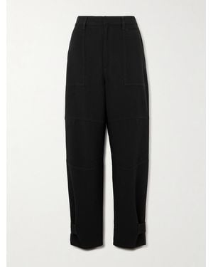 Loewe Paula's Ibiza Twill Tapered Cargo Trousers - Black