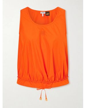 Loewe Paula's Ibiza Anagram Appliquéd Cotton-Popeline Top - Orange