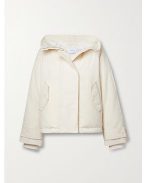 Ferragamo Hooded Padded Shell Jacket - Natural