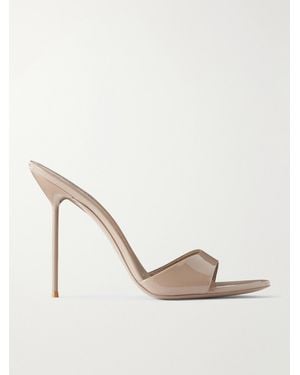 Paris Texas Lidia Patent-Leather Mules - Natural