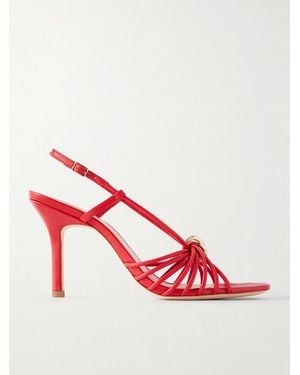 Loeffler Randall Mareka 90 Embellished Leather Sandals - Red