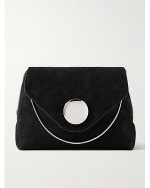 KHAITE Bobbi Suede Shoulder Bag - Black