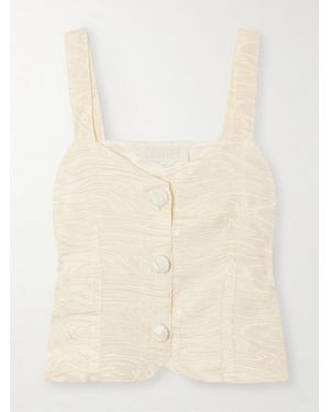 D'Estree Dora Fil Coupé Woven Tank - Natural