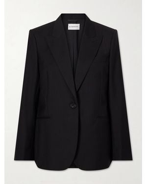Givenchy Pinstriped Wool Blazer - Black