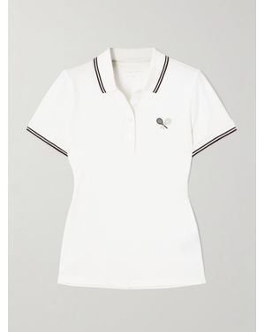 Tory Sport Polohemd Aus Piqué Aus Einer Baumwollmischung Mit Logostickerei - Grau