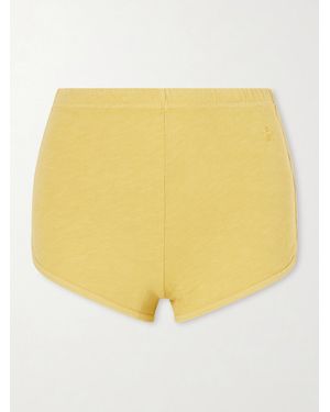 ÉTERNE Cotton-Jersey Shorts - Yellow