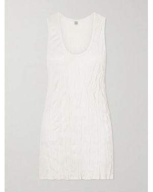 TOTEME Crinkled Viscose Knit Tank - White