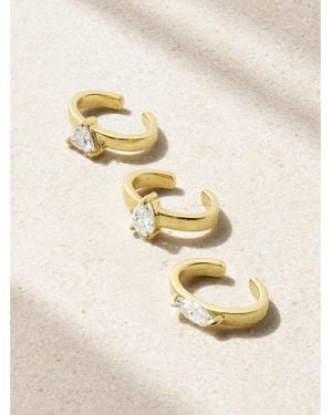 Anita Ko Set Of Three 18-Karat Diamond Ear Cuffs - Natural