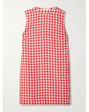 Doen Coraline Minikleid Aus Webstoff Mit Gingham-Karomuster - Rot
