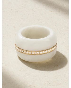 BY PARIAH 14-Karat Recycled, Marble And Diamond Ring - Natural