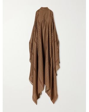 Taller Marmo Agadez Metallic Silk-Blend Fil Coupé Gown - Brown