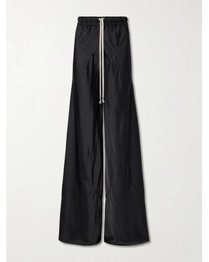 Rick Owens Charmeuse Wide-Leg Drawstring Trousers - Black
