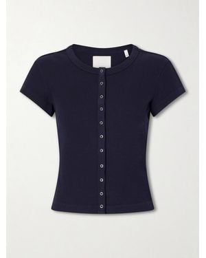 Citizens of Humanity Tabi Ribbed Jersey Cardigan - Blue
