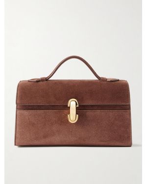 SAVETTE Symmetry Pochette Suede Tote - Brown