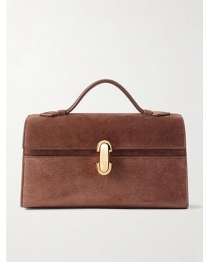 SAVETTE Symmetry Pochette Suede Tote - Brown