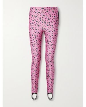 Moncler Genius 3 Moncler Grenoble Hose Aus Bedrucktem Stretch-Jersey Mit Steg - Pink