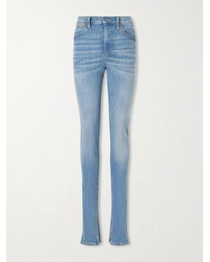 Gucci Split Mid-Rise Skinny-Leg Jeans - Blue