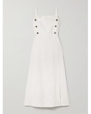 Proenza Schouler Candice Double-Breasted Poplin Maxi Dress - Natural