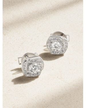 David Morris Frozen Kiss Ohrstecker Aus 18 Karat Weißgold Mit Diamanten - Natur