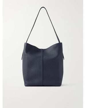 Metier Tilt 22 Textured-Leather Shoulder Bag - Blue