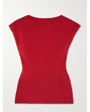 St. Agni Backless Tencel Lyocell-Blend Jersey Top - Red