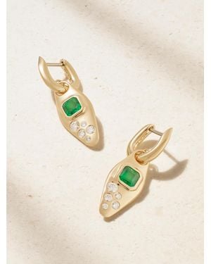 UNIFORM OBJECT Vessel 18-Karat, Emerald And Diamond Earrings - Natural