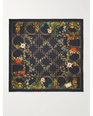 Gucci Printed Silk-Twill Scarf - Green
