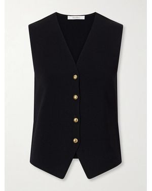 Max Mara Gola Grain De Poudre Vest - Blue