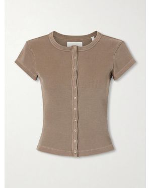 Citizens of Humanity Tabi Ribbed Jersey Cardigan - Natural