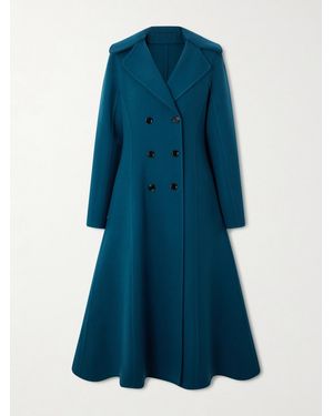 Alaïa Double-Breasted Wool Coat - Blau