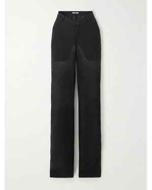 Supriya Lele Panelled Wool-Blend Wide-Leg Trousers - Black