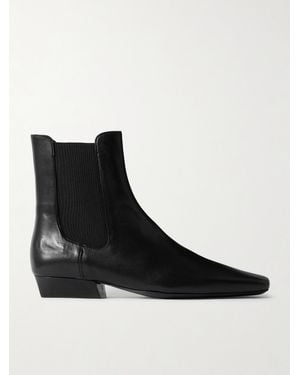 STAUD Wally Leather Chelsea Boots - Black