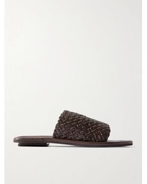 St. Agni Woven Leather Sandals - Brown